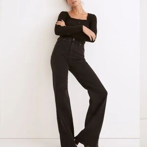 Madewell 11" High-Rise Flare Jeans in Crosson Wash